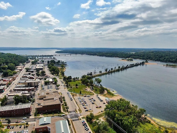 Aerial view of Hudson, WI